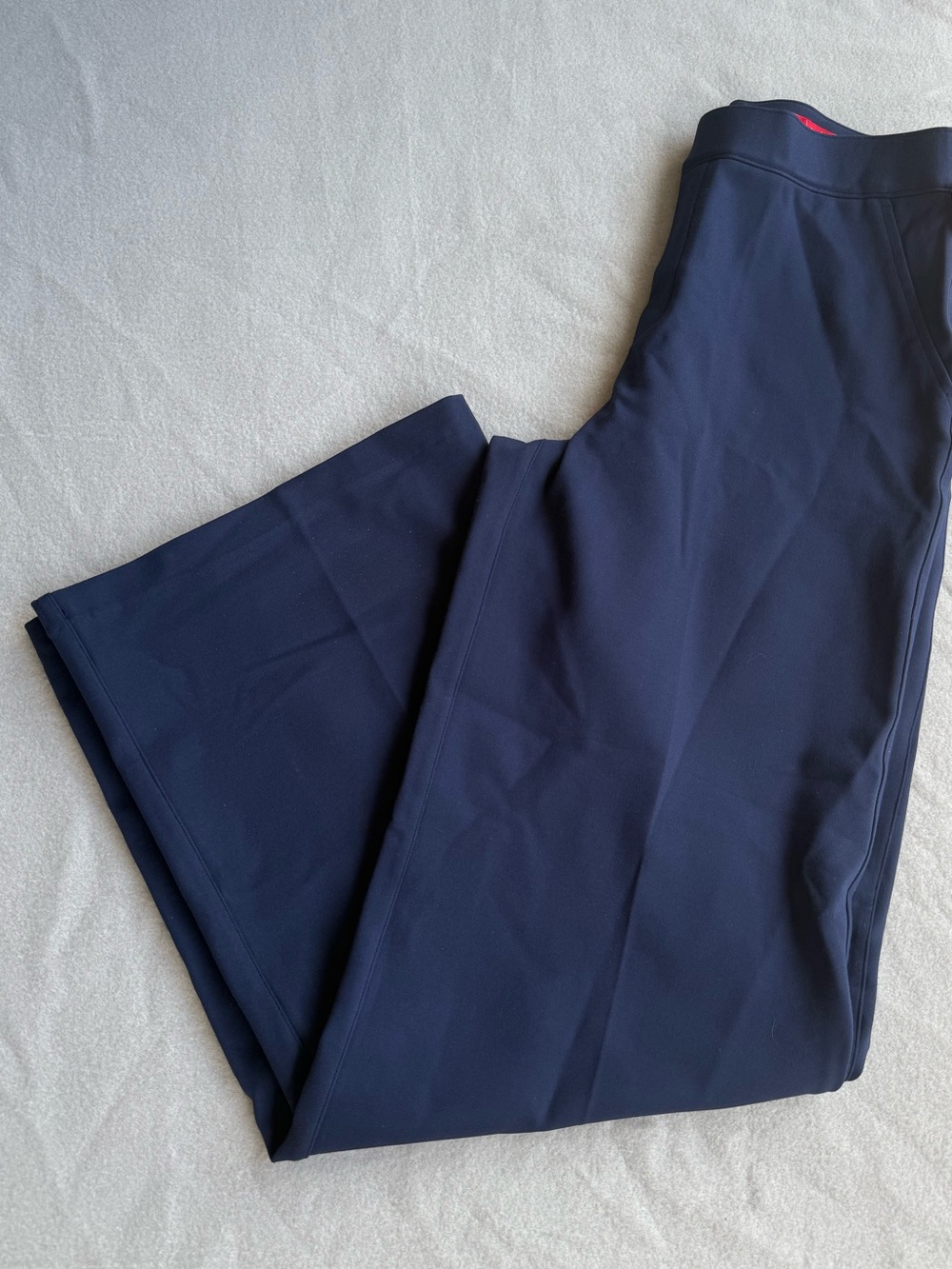 Spanx PerfectFit Ponte Wide Leg Pants Women Medium Navy Blue Pull On 20385R NWT
